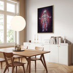 Lonely Traveler Starry Cosmos Vertical Canvas Print