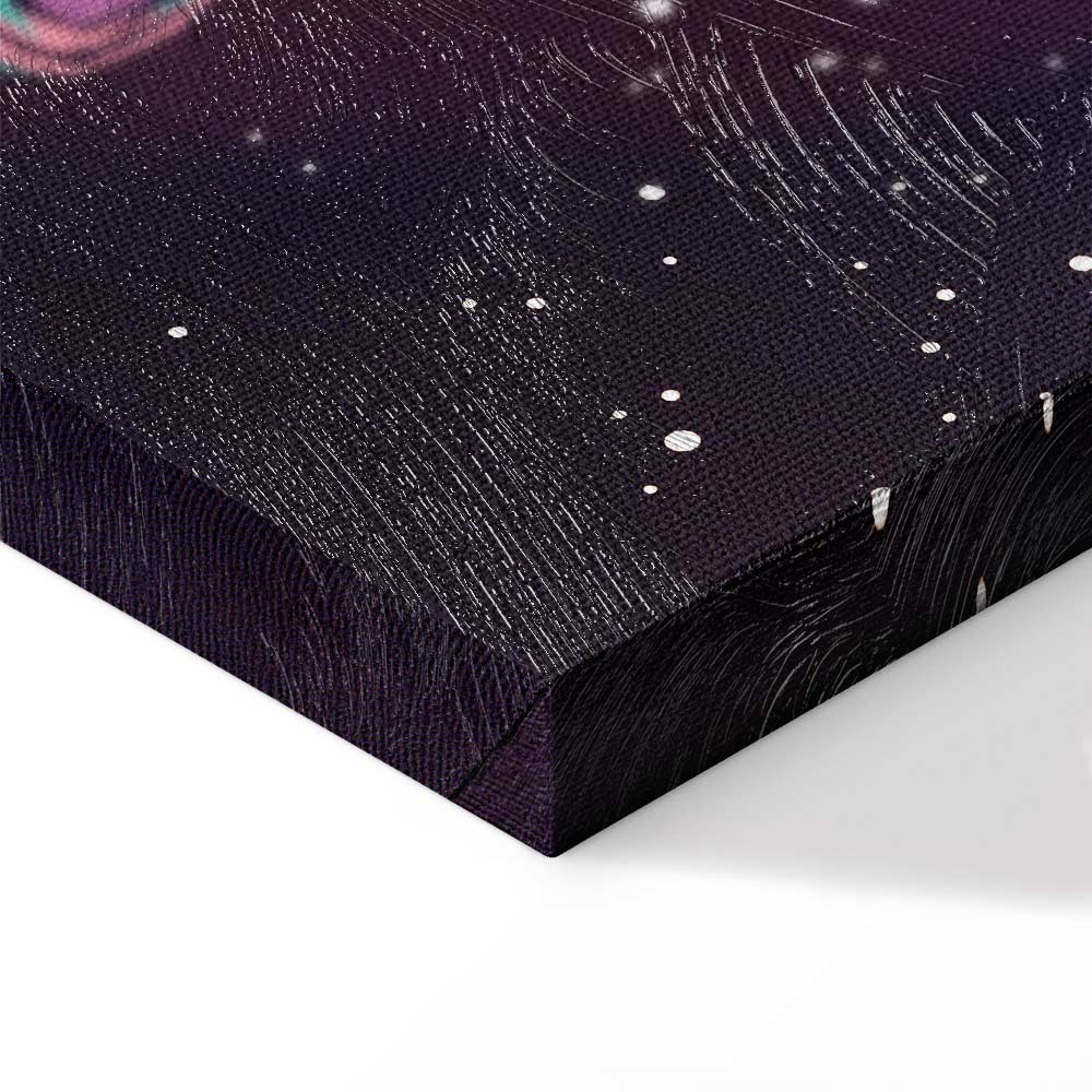 Lonely Traveler Starry Cosmos Vertical Canvas Print