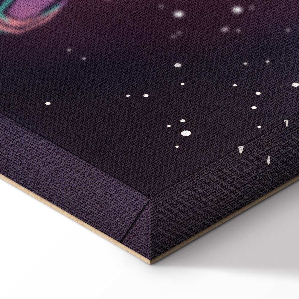 Lonely Traveler Starry Cosmos Vertical Canvas Print