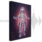 Lonely Traveler Starry Cosmos Vertical Canvas Print