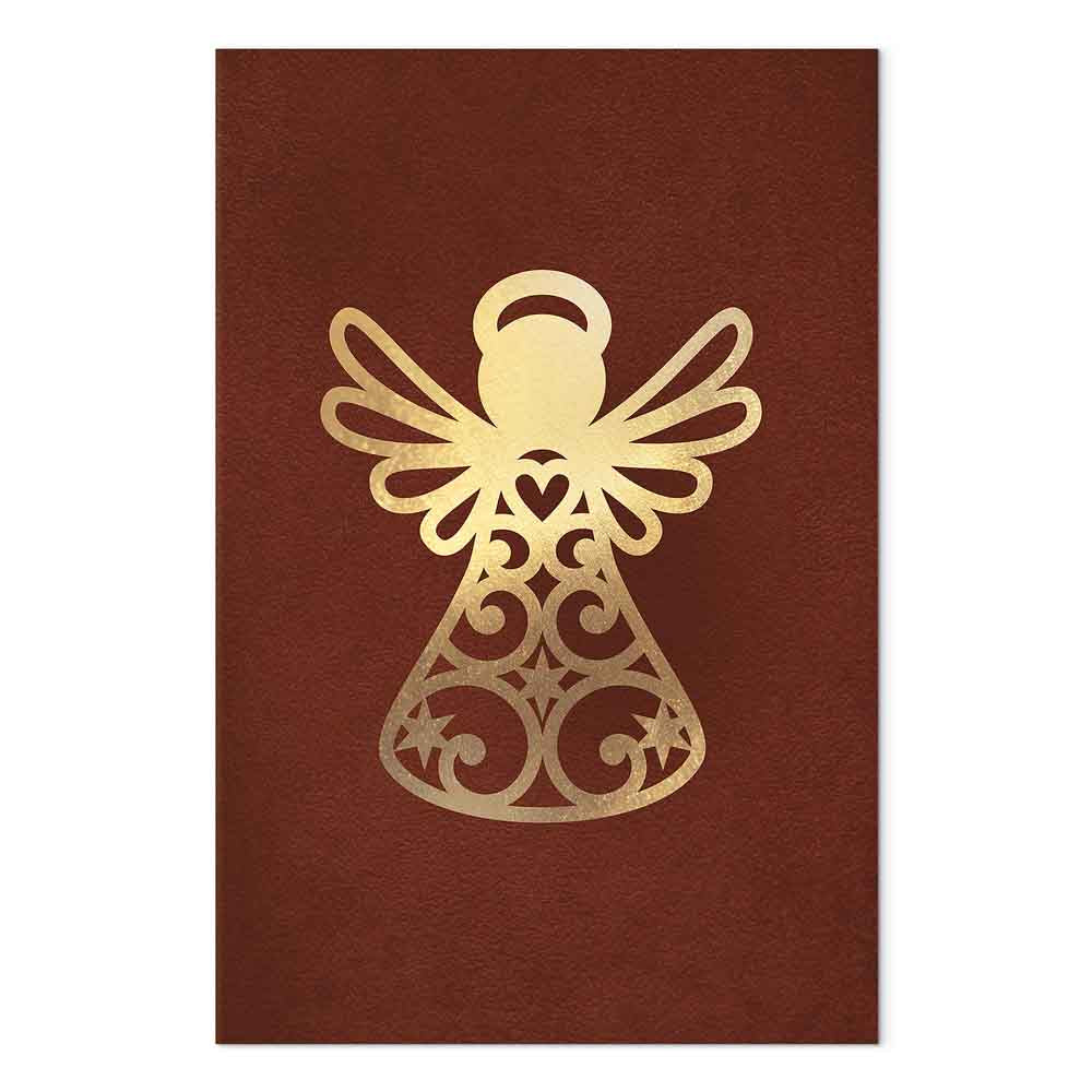 Angelic Gold Figure Vertical Canvas Print