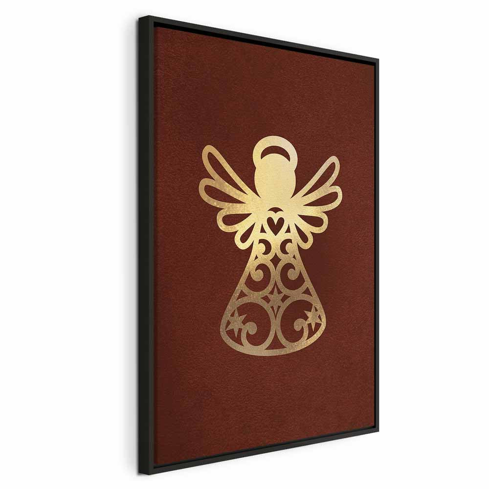 Angelic Gold Figure Vertical Canvas Print