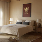 Angelic Gold Figure Vertical Canvas Print