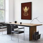 Angelic Gold Figure Vertical Canvas Print