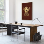 Angelic Gold Figure Vertical Canvas Print