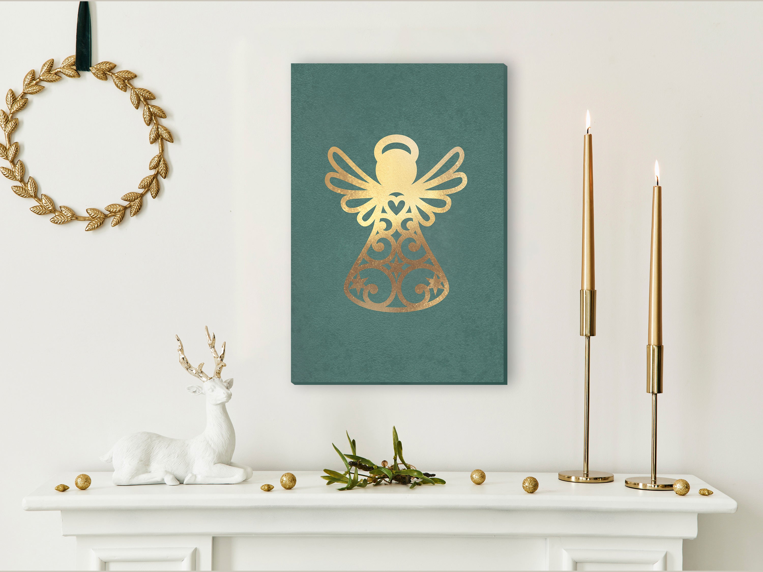 Canvas Print Angelic Christmas 1 Part Vertical