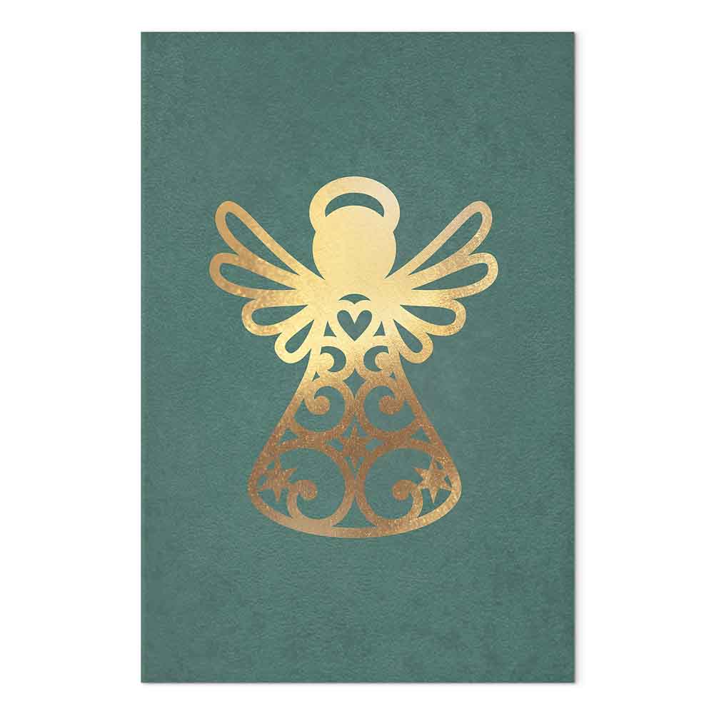 Angelic Christmas Figure Vertical Canvas Print