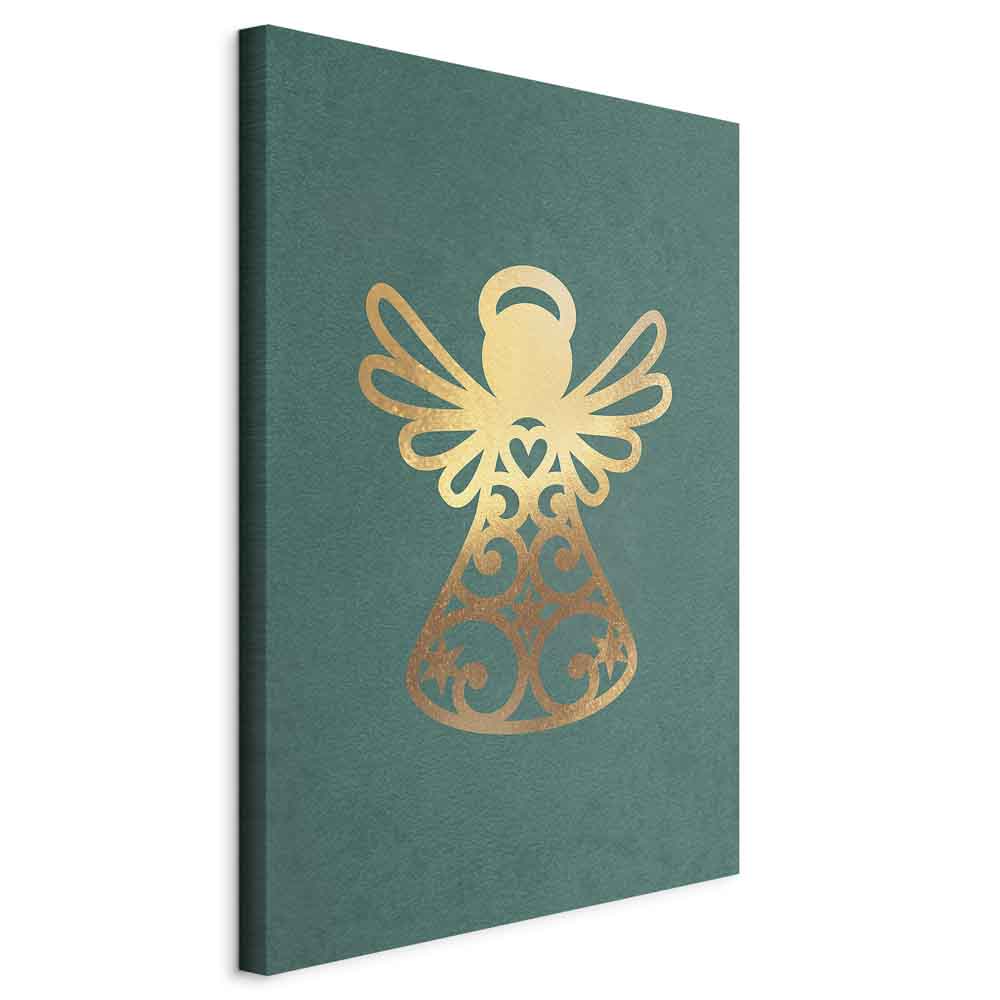 Angelic Christmas Figure Vertical Canvas Print