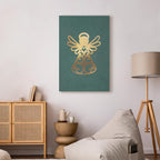 Angelic Christmas Figure Vertical Canvas Print