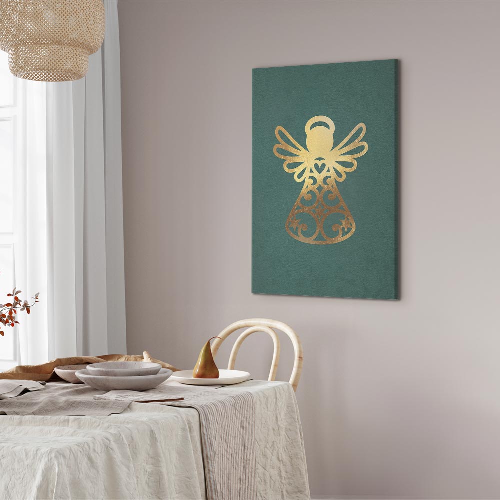 Angelic Christmas Figure Vertical Canvas Print