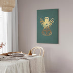 Angelic Christmas Figure Vertical Canvas Print