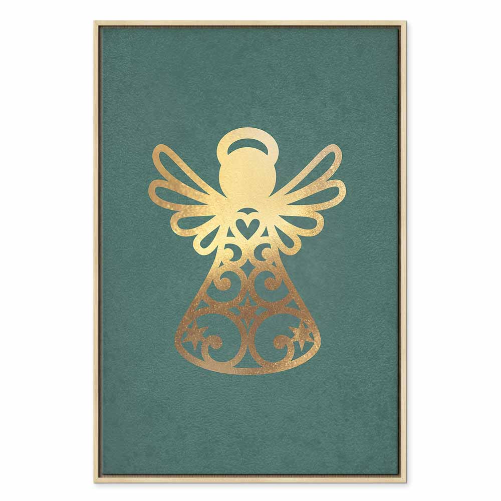 Angelic Christmas Figure Vertical Canvas Print