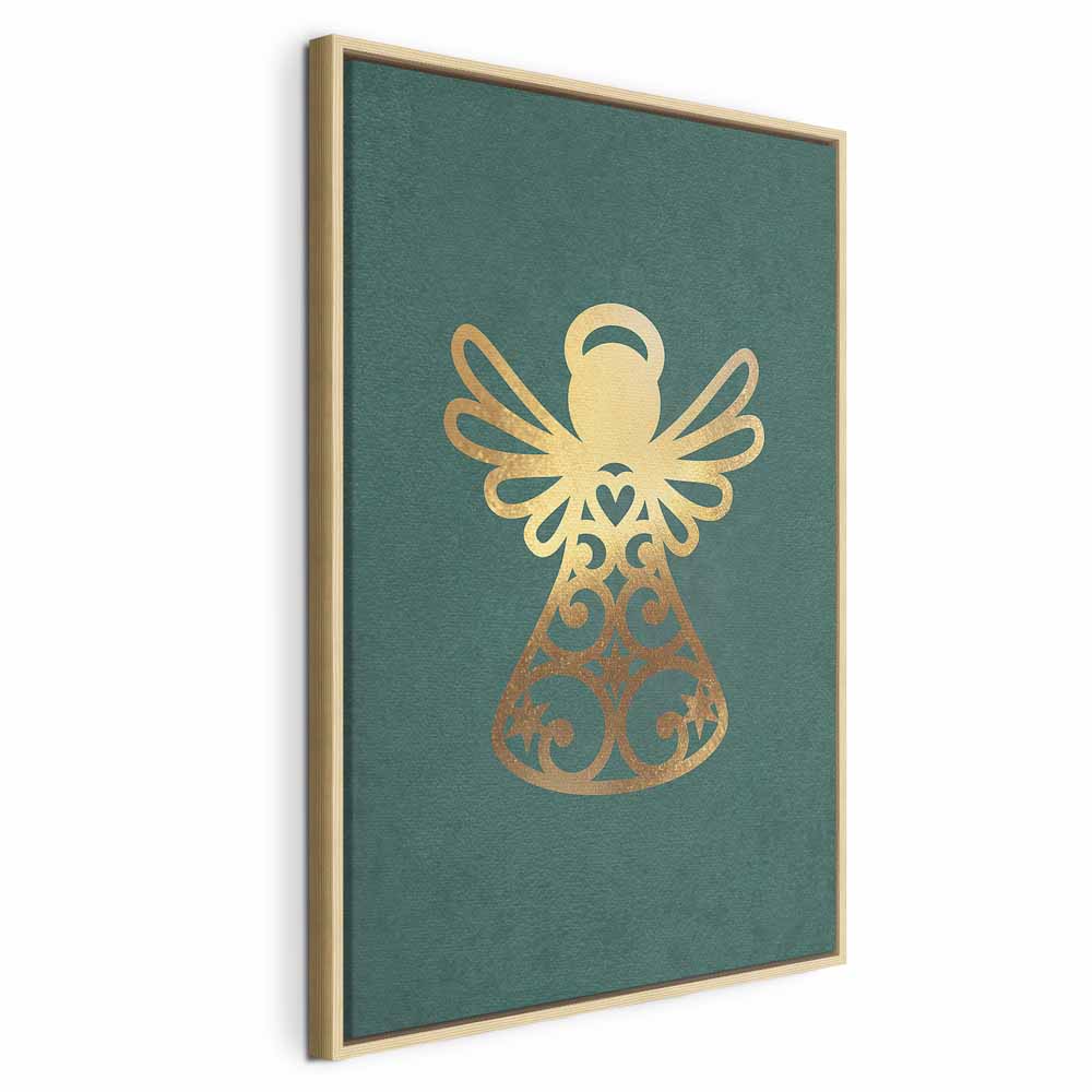 Angelic Christmas Figure Vertical Canvas Print