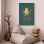 Angelic Christmas Figure Vertical Canvas Print