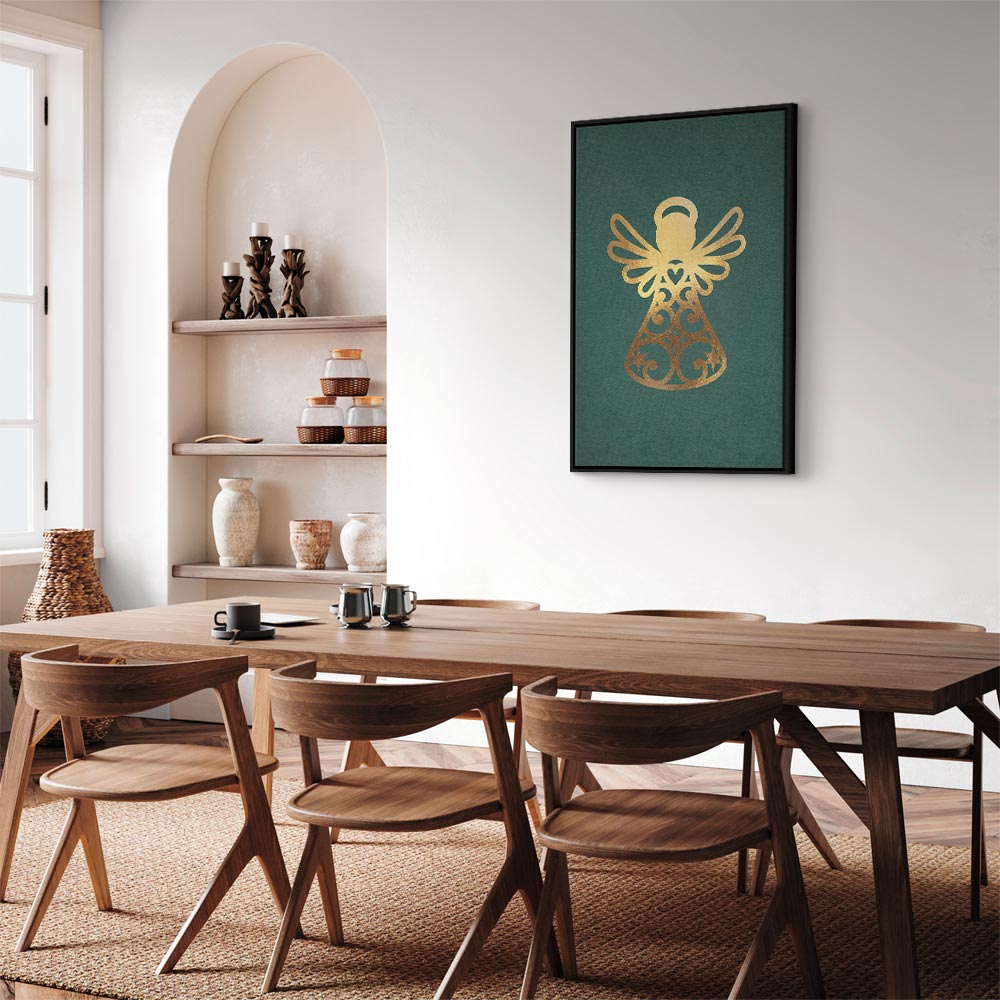 Angelic Christmas Figure Vertical Canvas Print