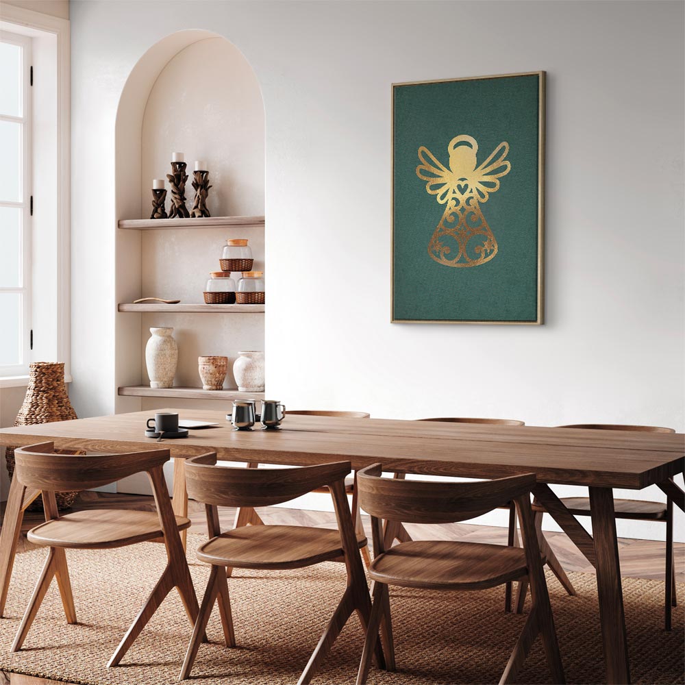 Angelic Christmas Figure Vertical Canvas Print