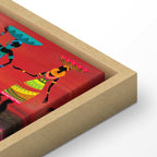 Colorful African Women Dancing Silhouettes Canvas Print