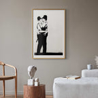 Policemen Kiss Graffiti Street Art Poster
