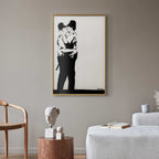 Policemen Kiss Graffiti Street Art Poster