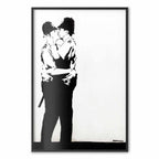 Policemen Kiss Graffiti Street Art Poster