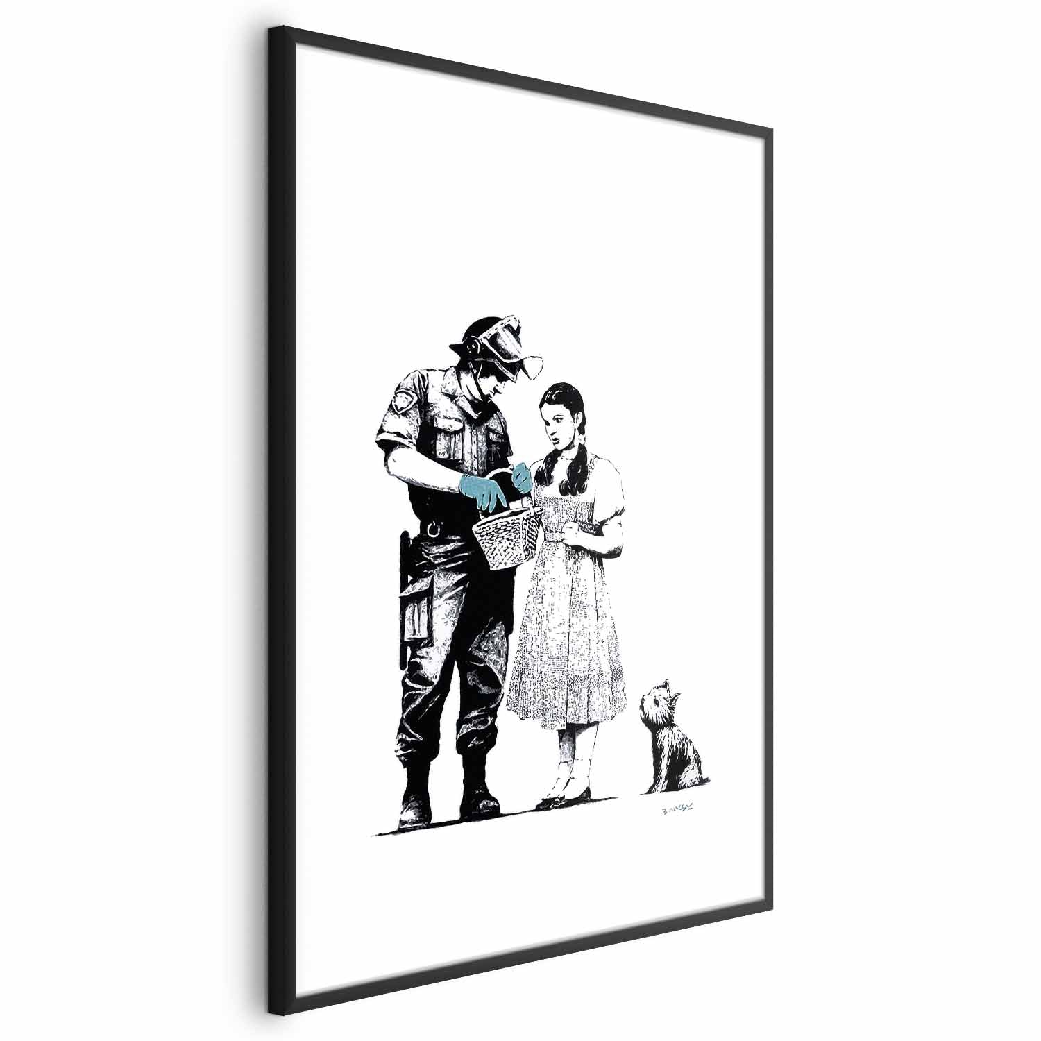 Graffiti Policeman and Girl Street Art Poster