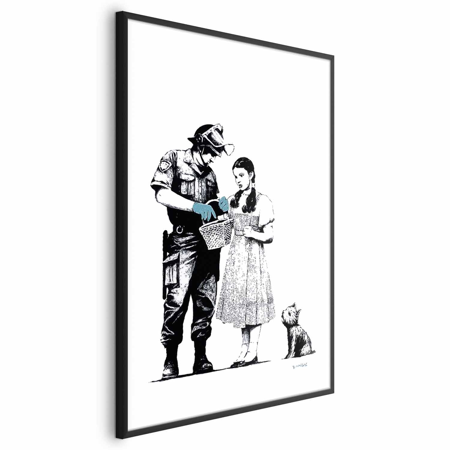 Graffiti Policeman and Girl Street Art Poster