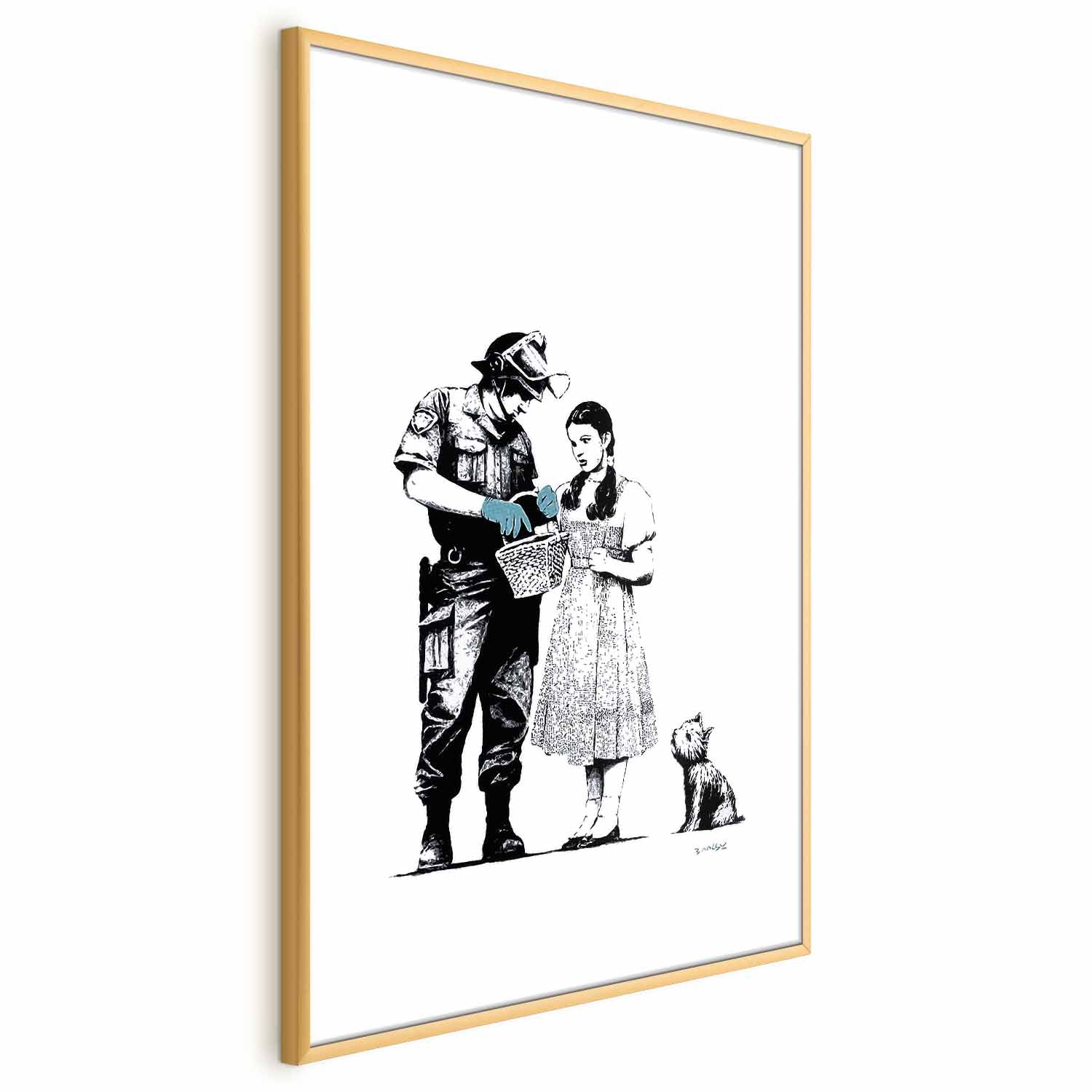 Graffiti Policeman and Girl Street Art Poster