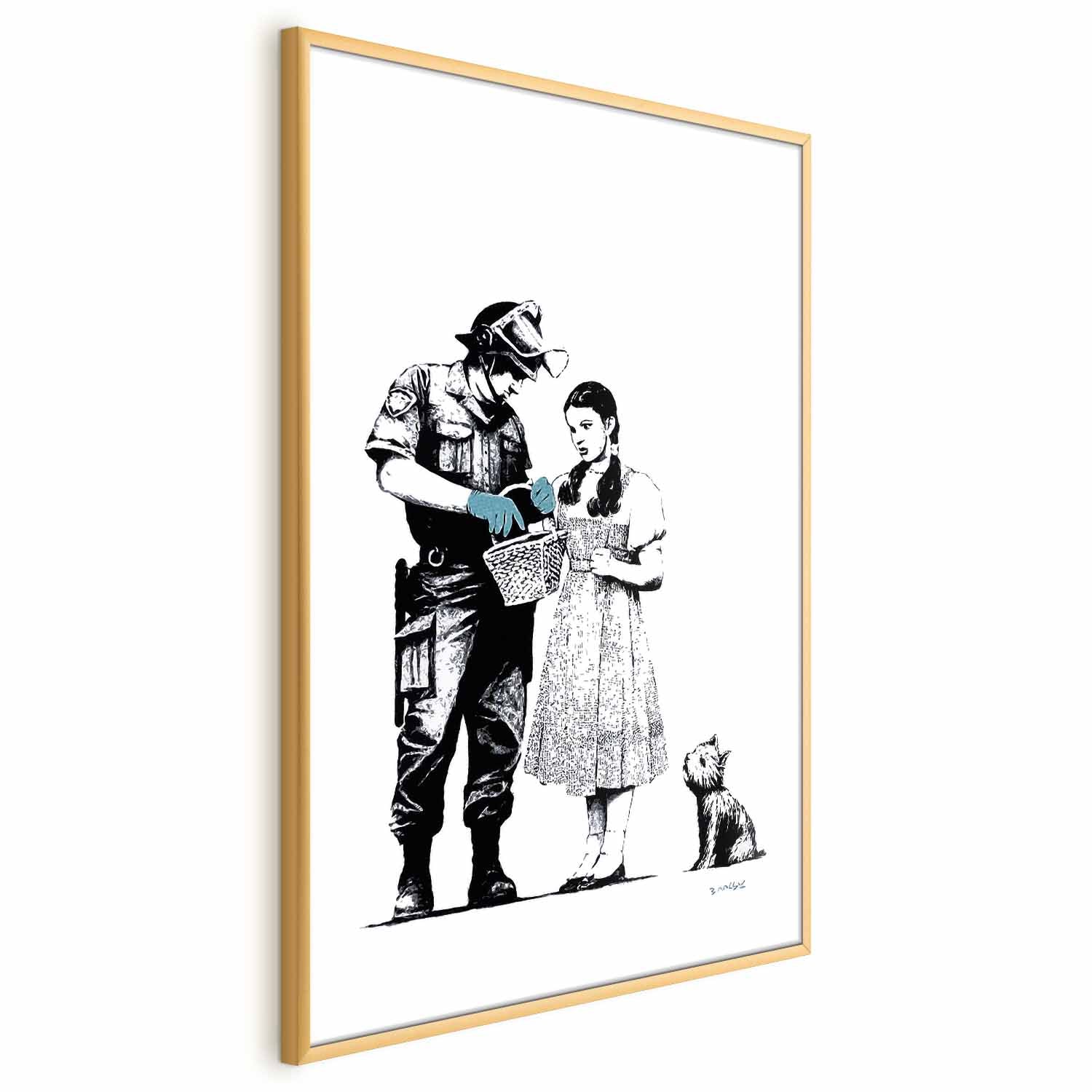 Graffiti Policeman and Girl Street Art Poster