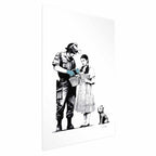 Graffiti Policeman and Girl Street Art Poster