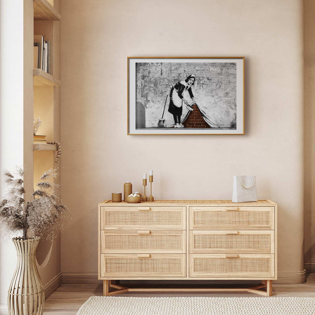 Graffiti Maid Street Art Poster