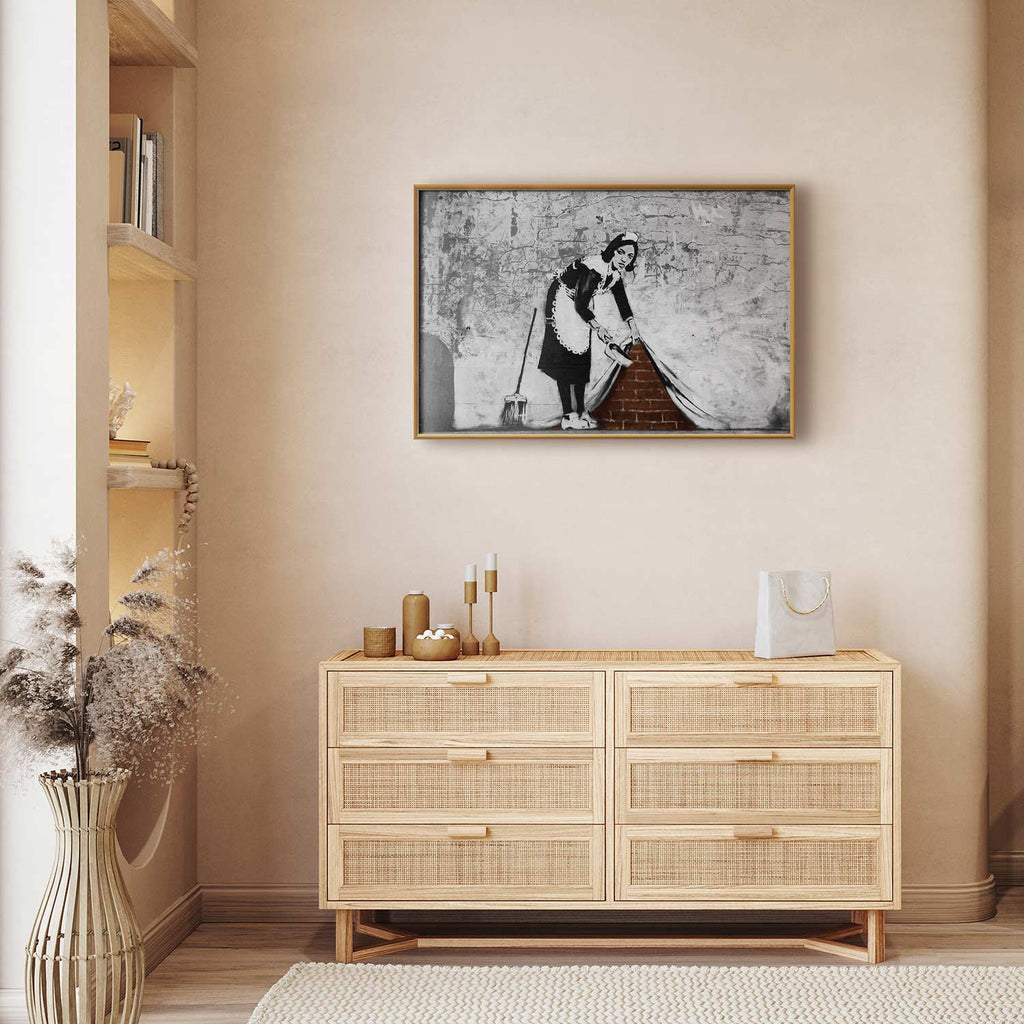 Graffiti Maid Street Art Poster