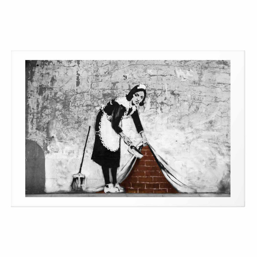 Graffiti Maid Street Art Poster