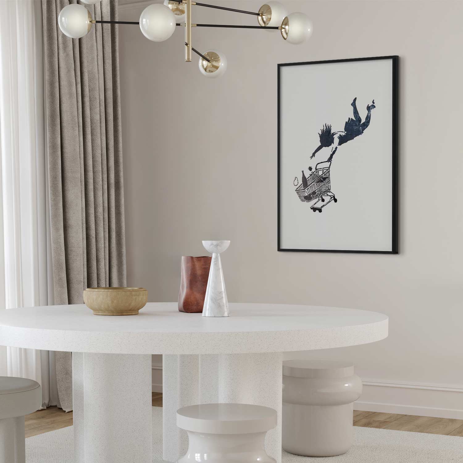 Graffiti Shopping Frenzy Street Art Poster