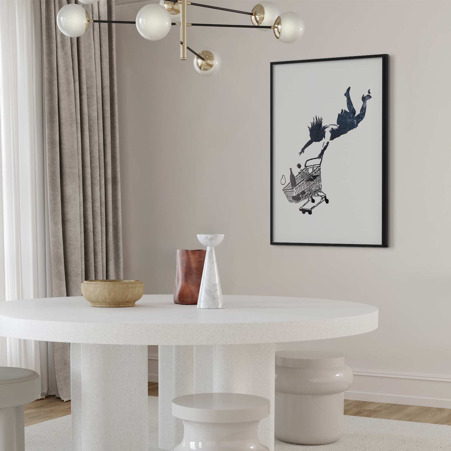 Graffiti Shopping Frenzy Street Art Poster