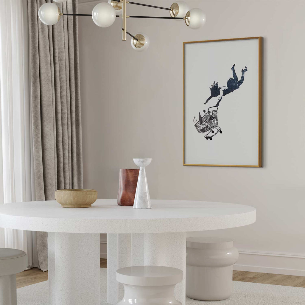 Graffiti Shopping Frenzy Street Art Poster