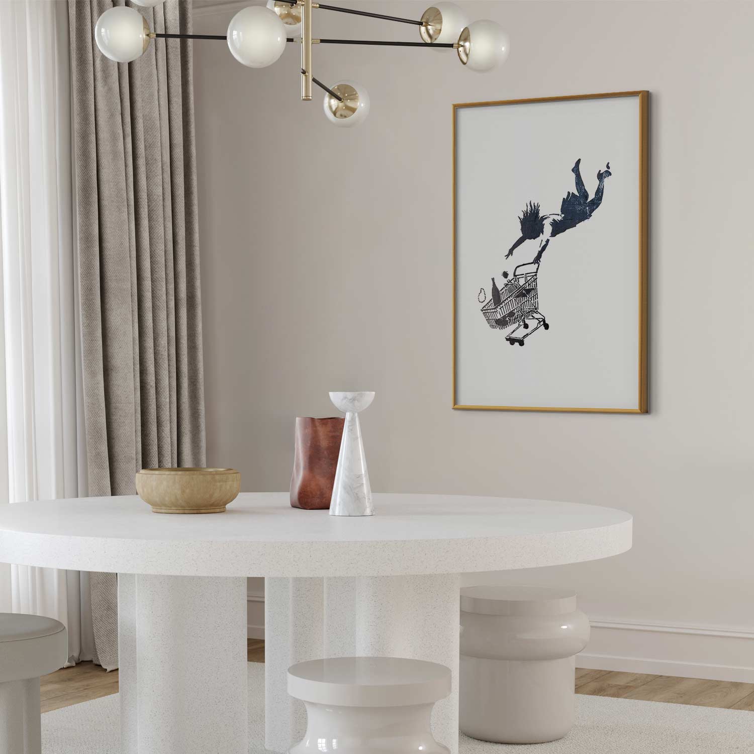 Graffiti Shopping Frenzy Street Art Poster