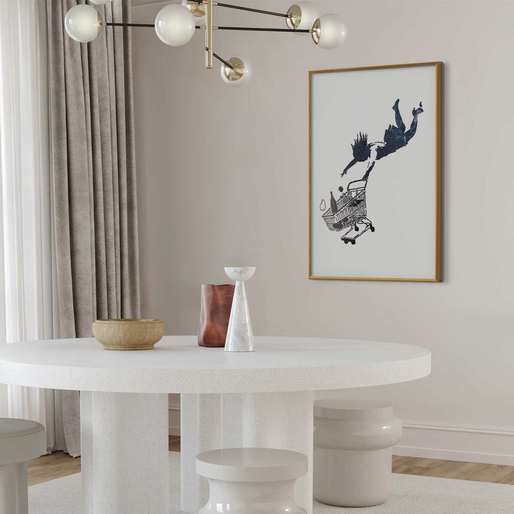 Graffiti Shopping Frenzy Street Art Poster