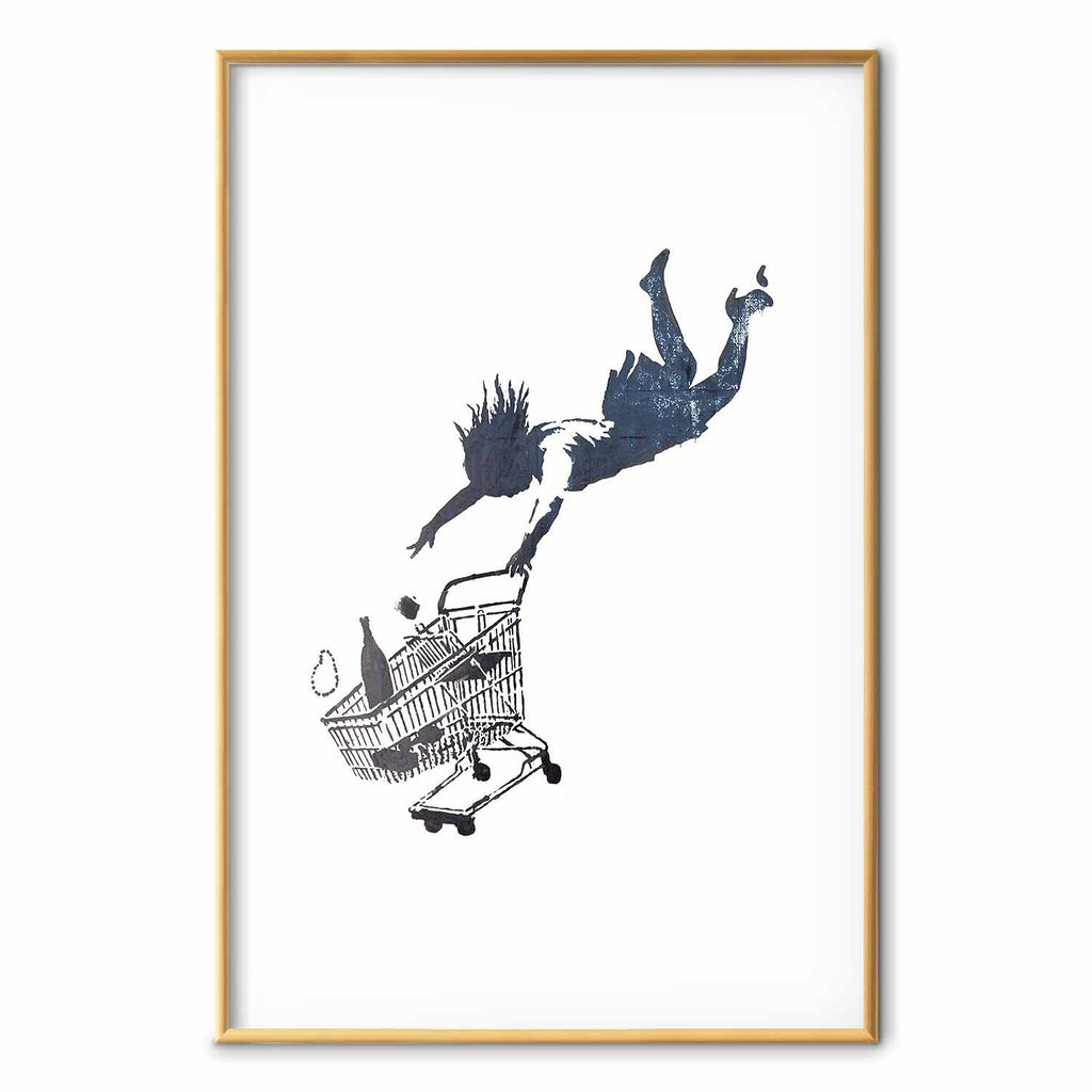 Graffiti Shopping Frenzy Street Art Poster