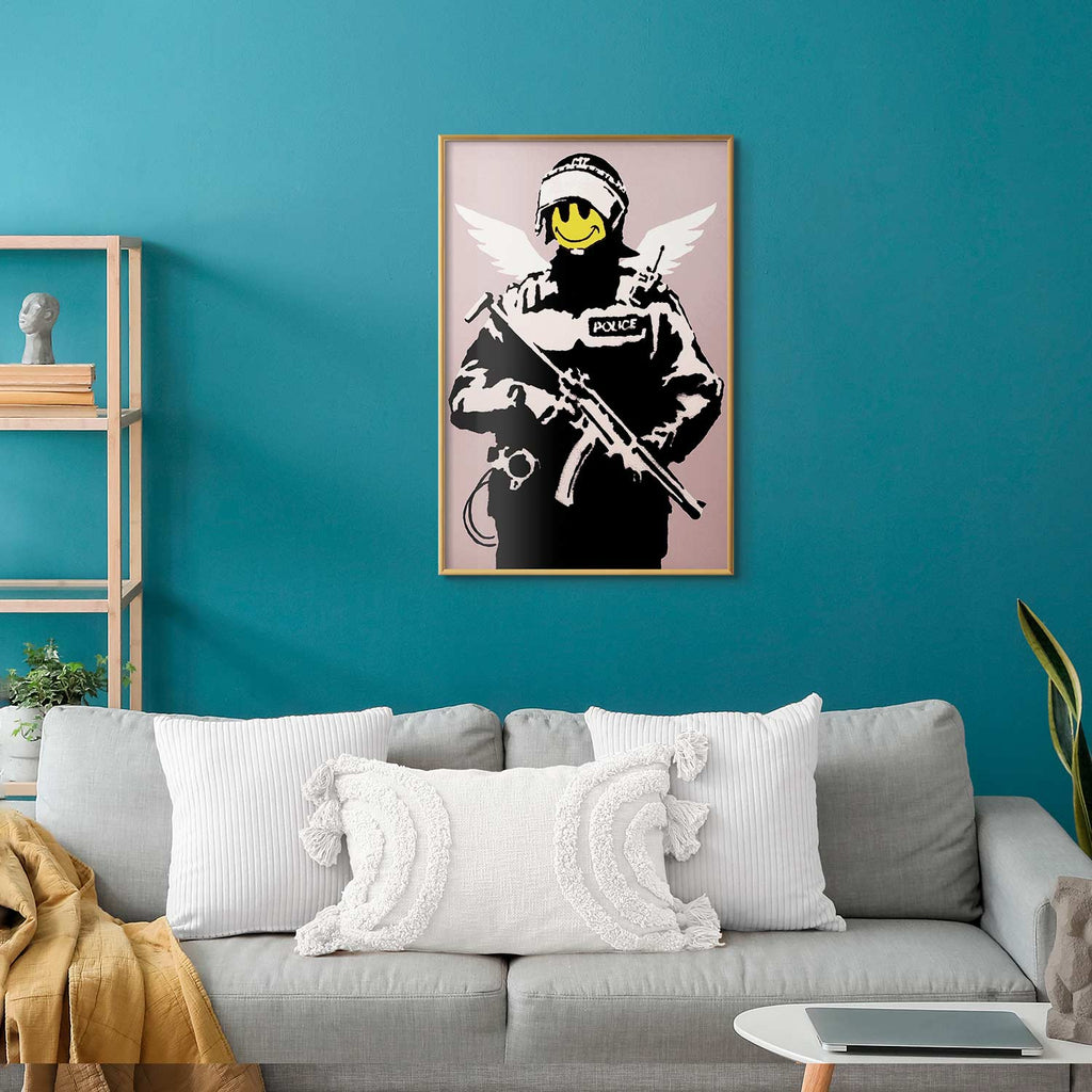 Graffiti Policeman Street Art Poster