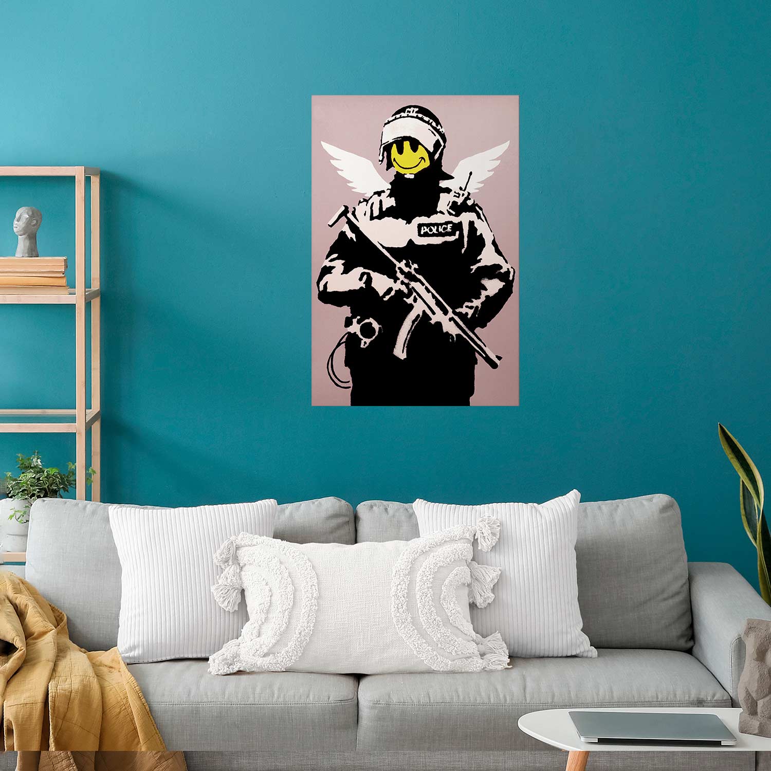 Graffiti Policeman Street Art Poster