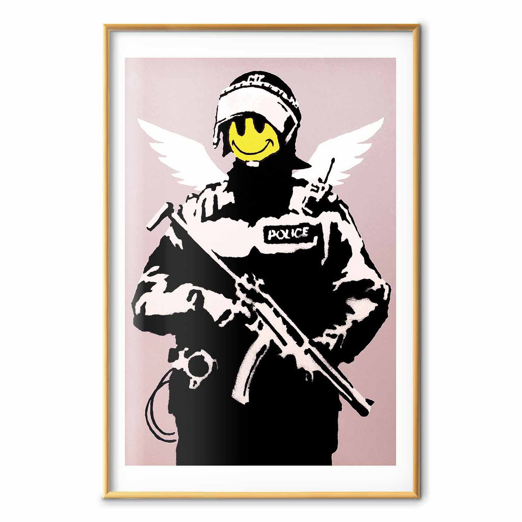 Graffiti Policeman Street Art Poster