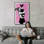 Graffiti Bomb Hug Street Art Poster