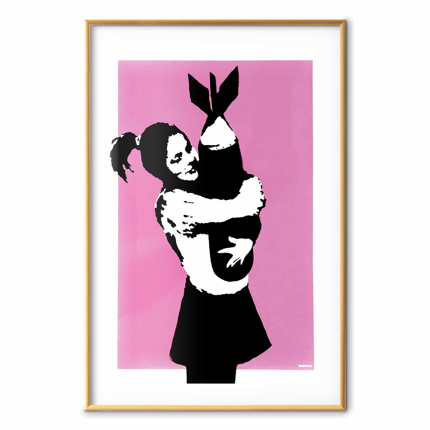 Graffiti Bomb Hug Street Art Poster