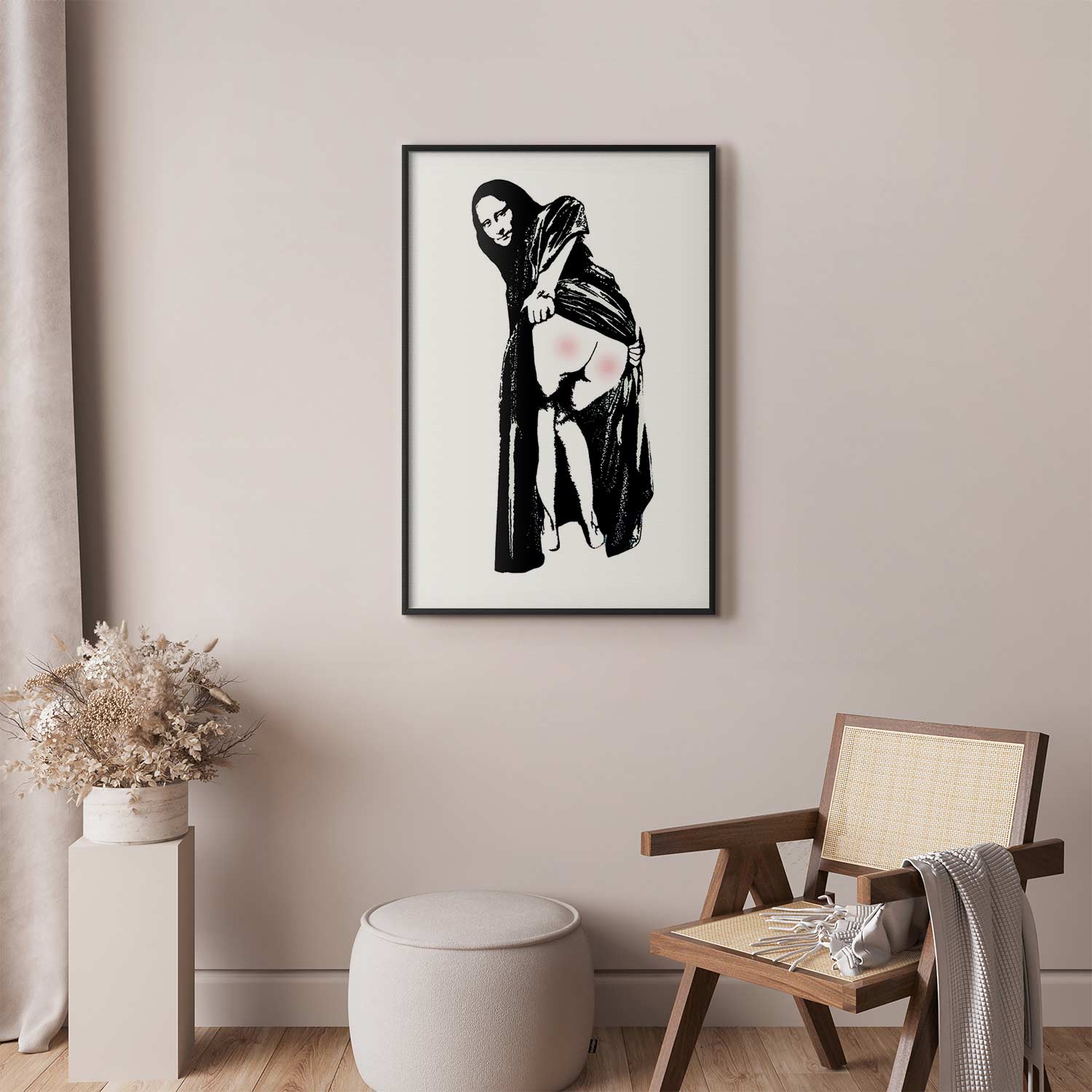 Banksy Style Graffiti Woman Street Art Poster