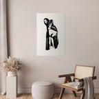 Banksy Style Graffiti Woman Street Art Poster