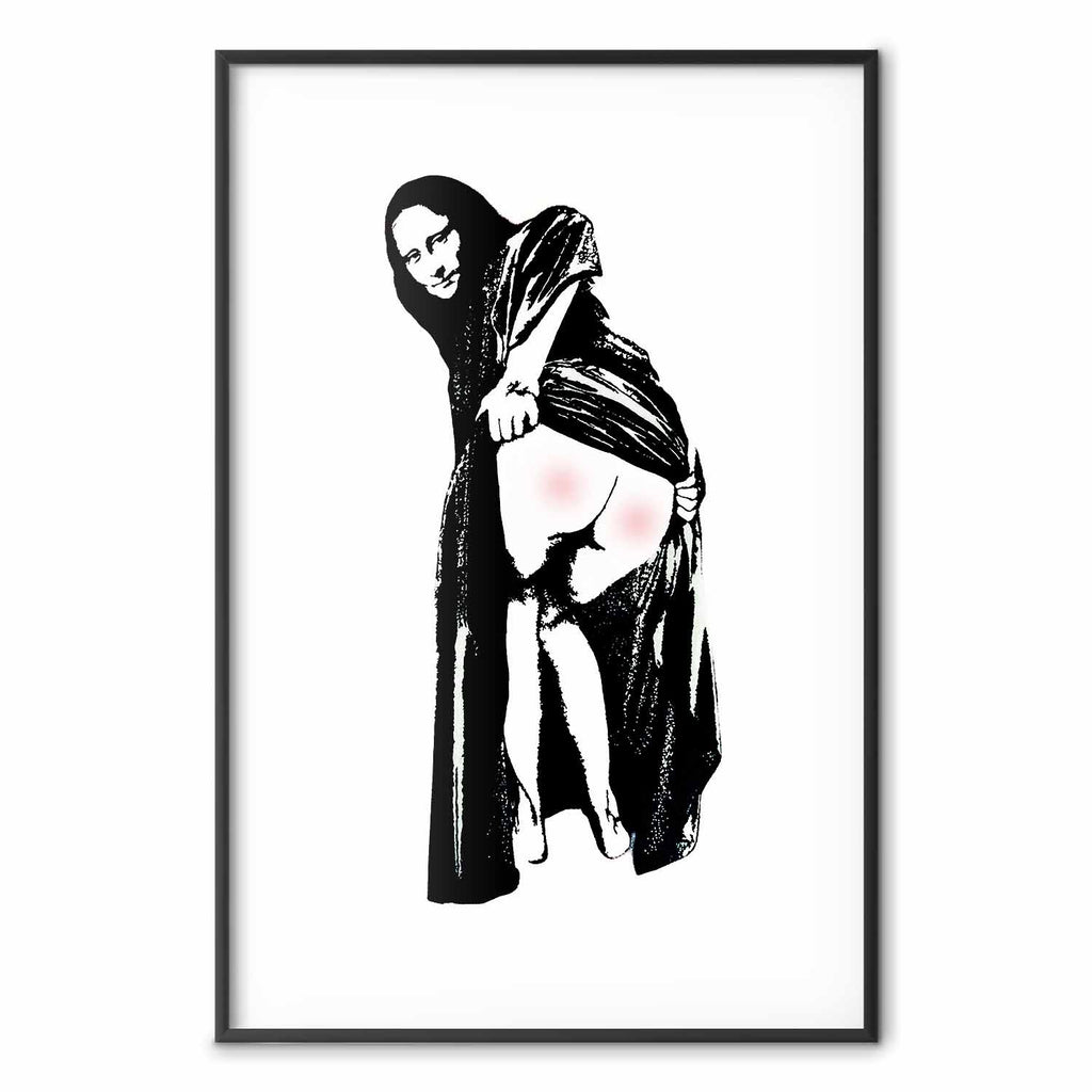 Banksy Style Graffiti Woman Street Art Poster