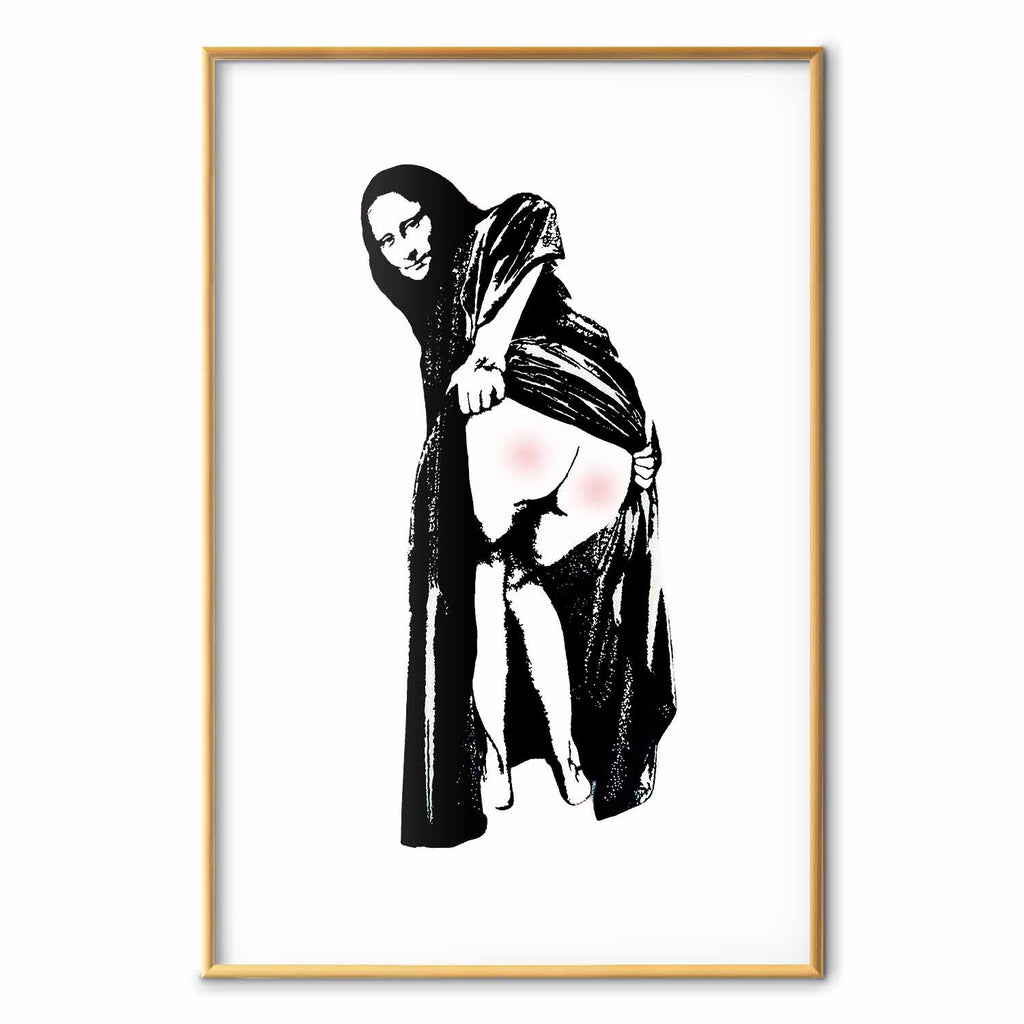 Banksy Style Graffiti Woman Street Art Poster