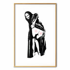 Banksy Style Graffiti Woman Street Art Poster