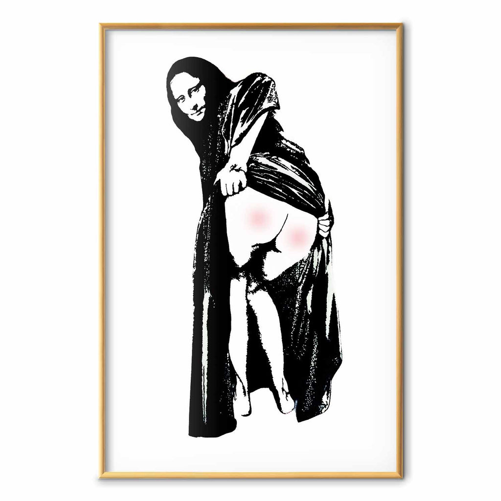 Banksy Style Graffiti Woman Street Art Poster