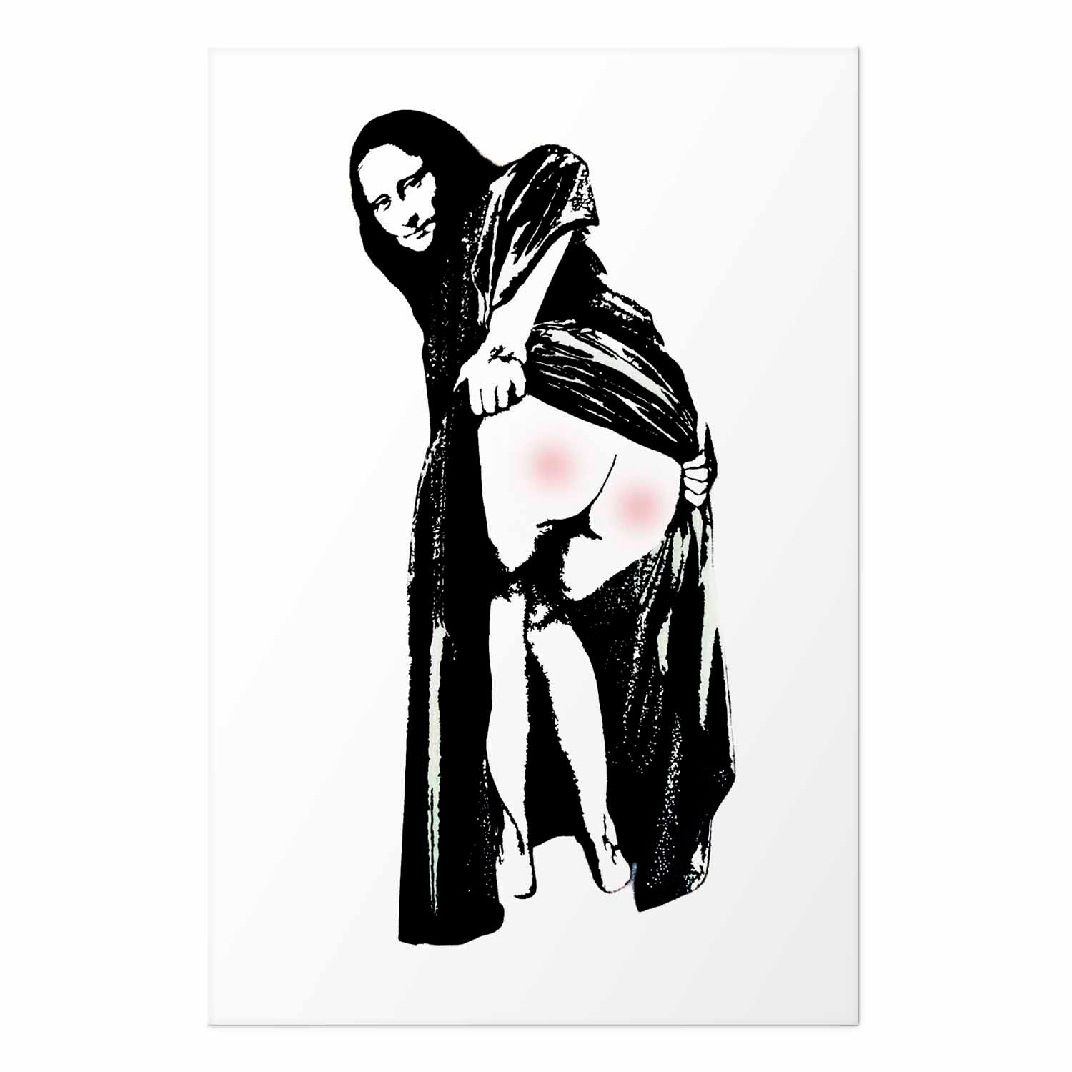 Banksy Style Graffiti Woman Street Art Poster